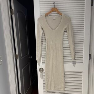 Wilfred Cream Long Sleeve Dress
